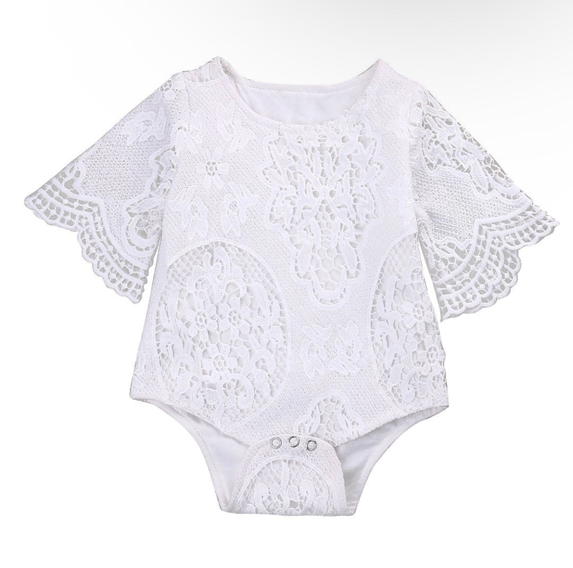 Angel White Bell Sleeve Onesie