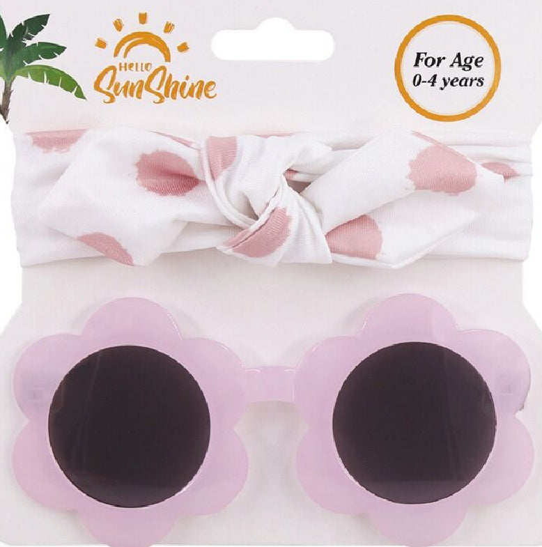 Flower Sunglasses with Headband