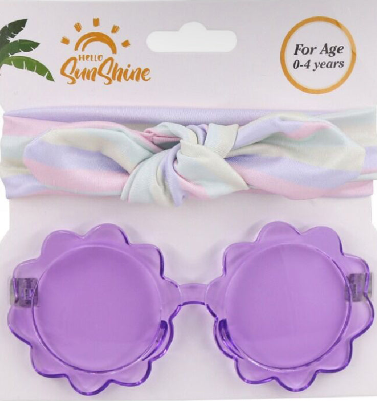 Flower Sunglasses with Headband