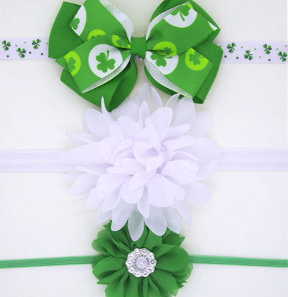 Girls St. Patrick's Day Hair Ties – 3 Piece Holiday Hair Accessory Set