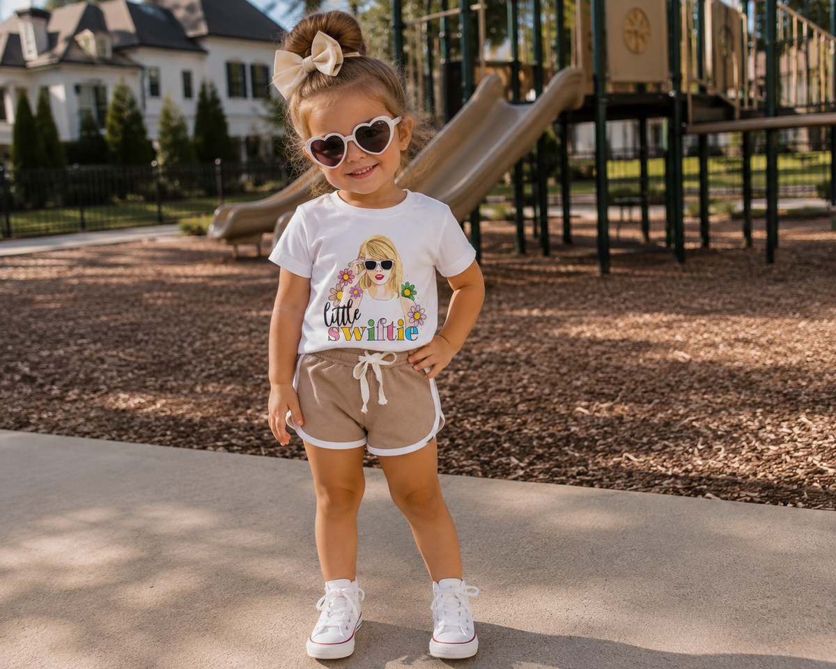 Girls Little Swiftie 2 Piece Set – Soft Cotton Summer Outfit for Kids