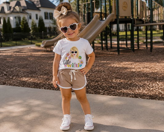 Girls Little Swiftie 2 Piece Set – Soft Cotton Summer Outfit for Kids