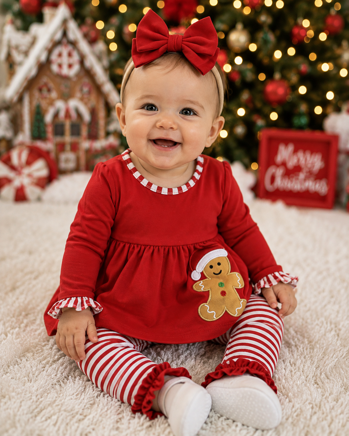 Sweet Gingerbread Girls 2 Piece Holiday Set