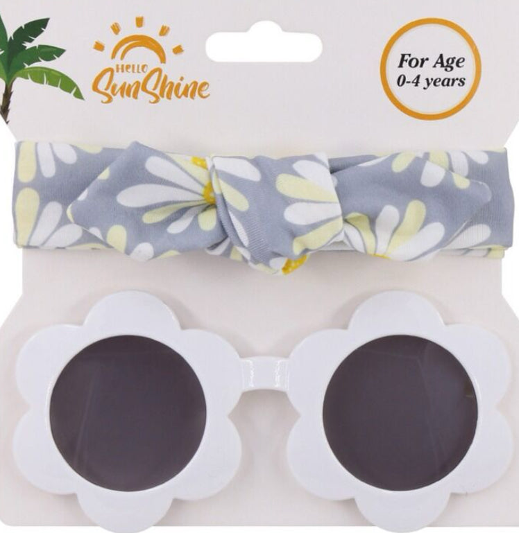 Flower Sunglasses with Headband