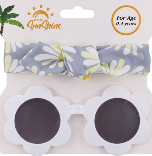 Flower Sunglasses with Headband