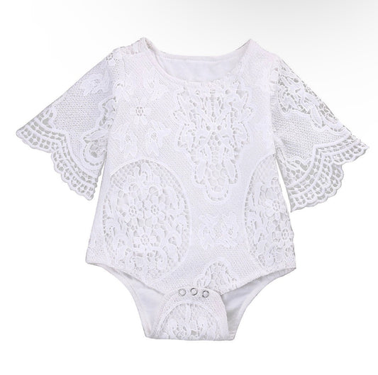 Angel White Bell Sleeve Onesie