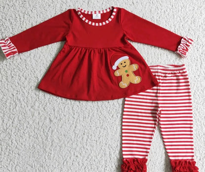 Sweet Gingerbread Girls 2 Piece Holiday Set
