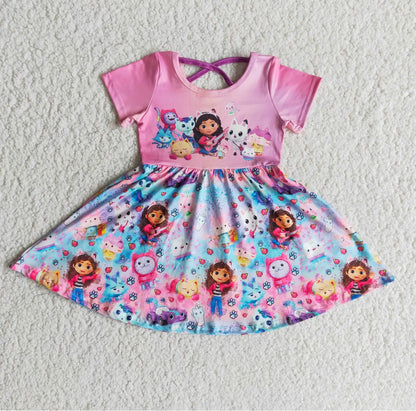 Girls Gabby's Dollhouse Playtime Dress – Soft Milk Silk Toddler Dress